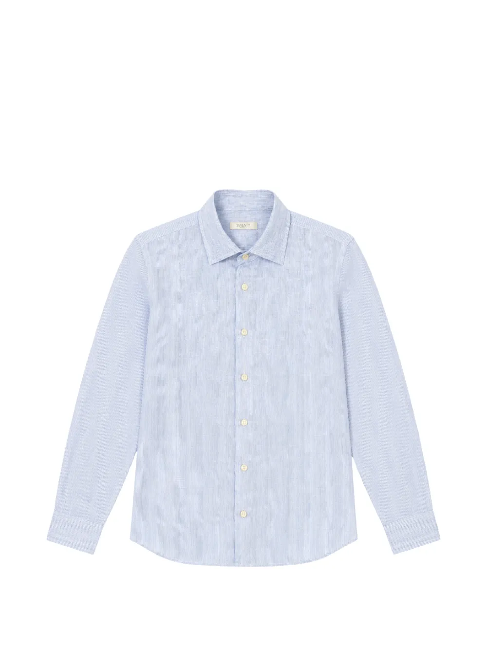 Seventy Striped Linen Shirt In Blue