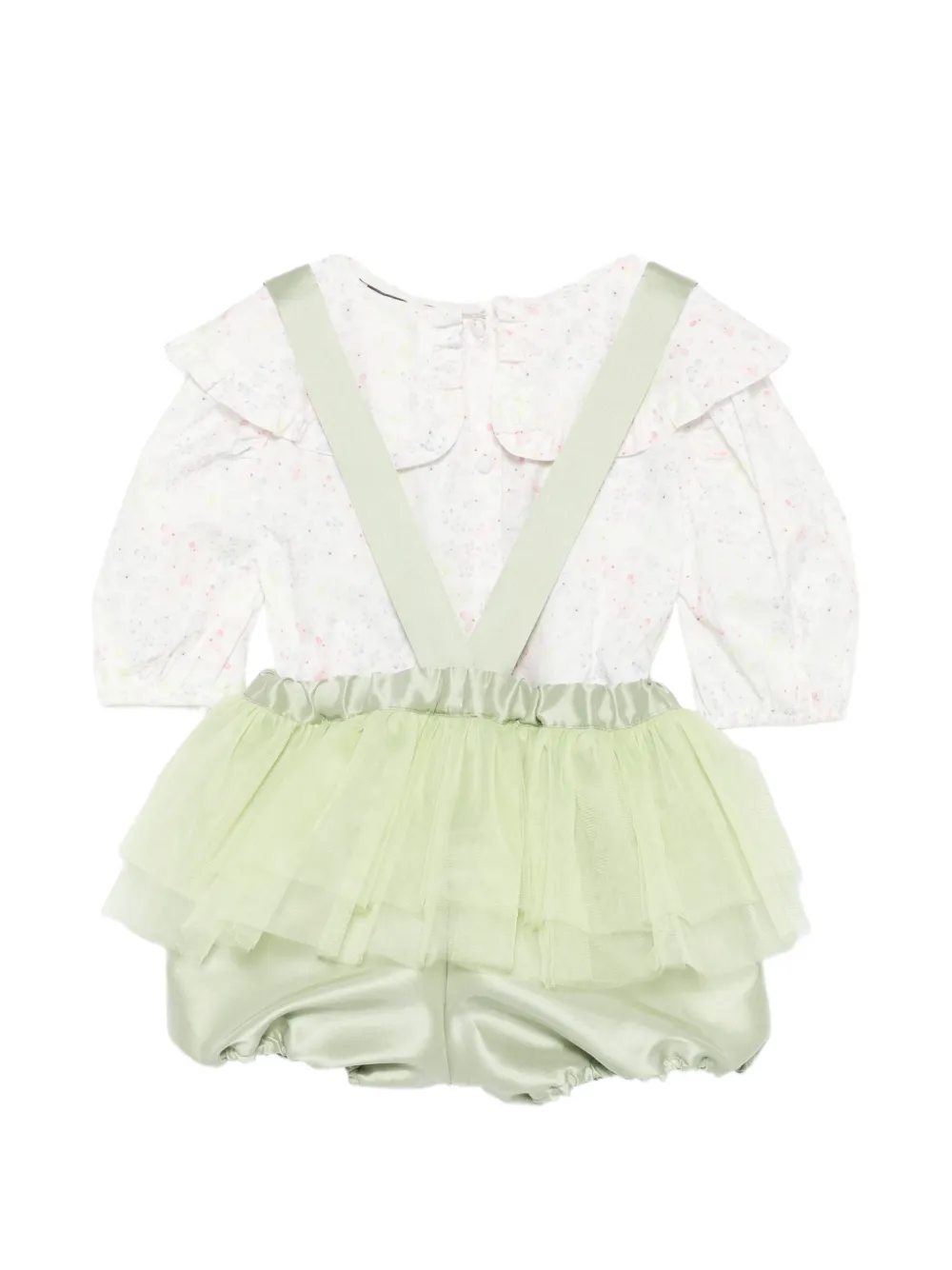  Alapage Ruffled Shorts Set - White 