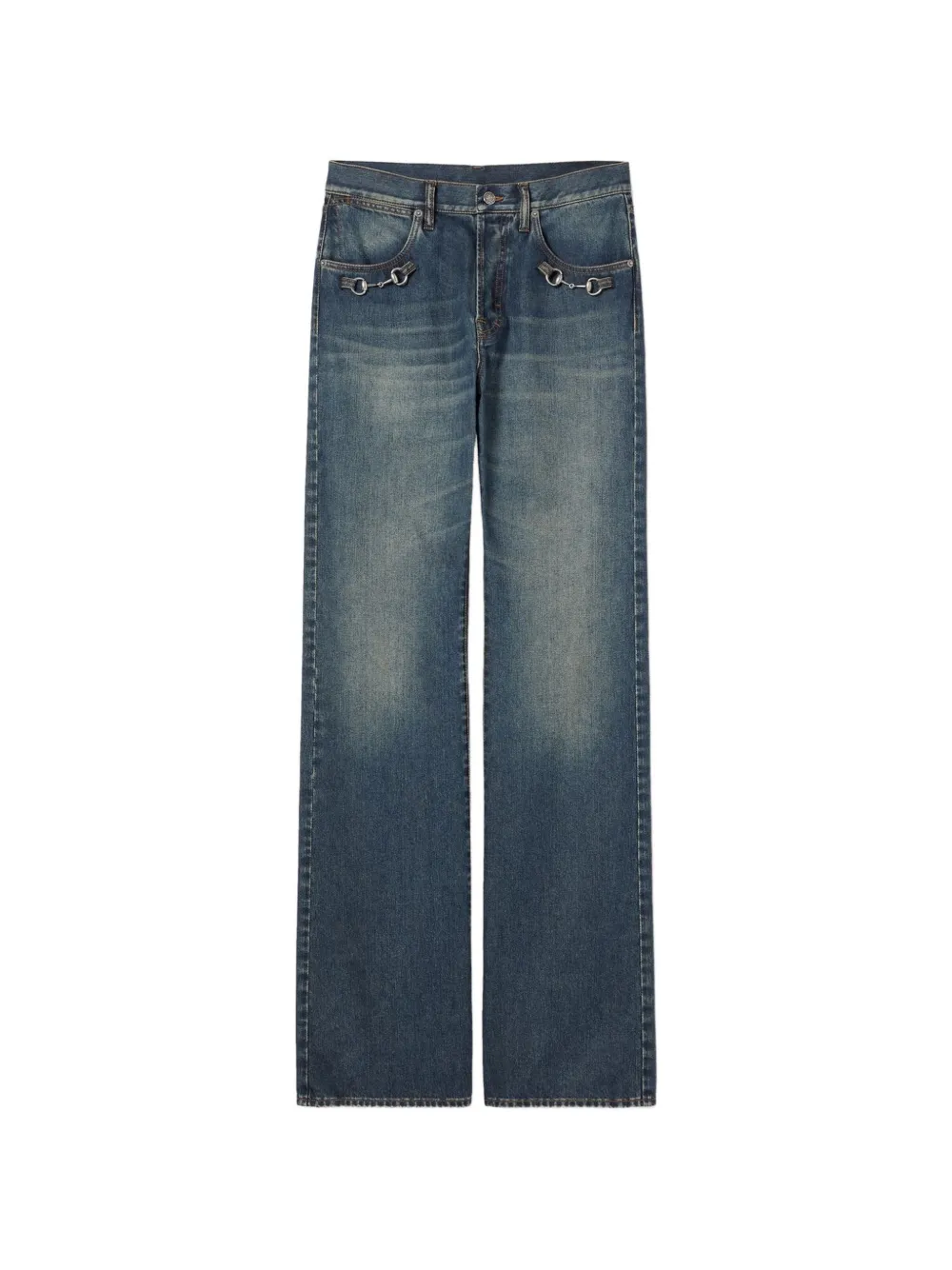 Gucci Horsebit-detail jeans - Blau