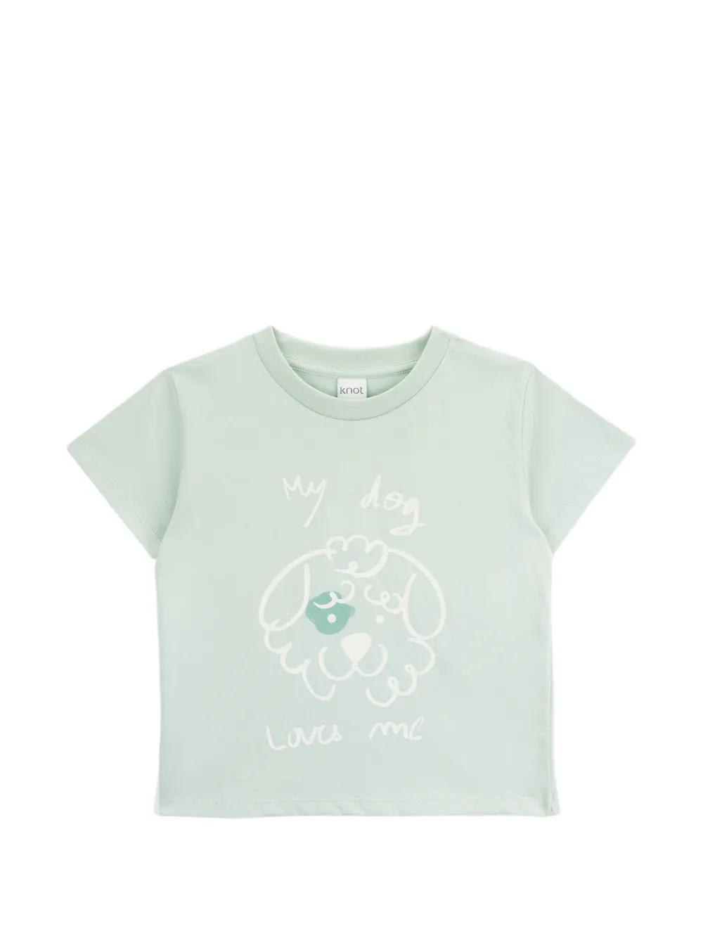 Knot T-shirt Dog Lover con stampa grafica - Verde