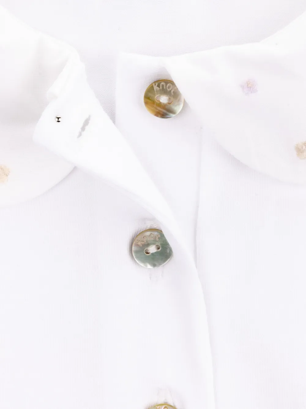Knot Florence poloshirt met borduurwerk Wit