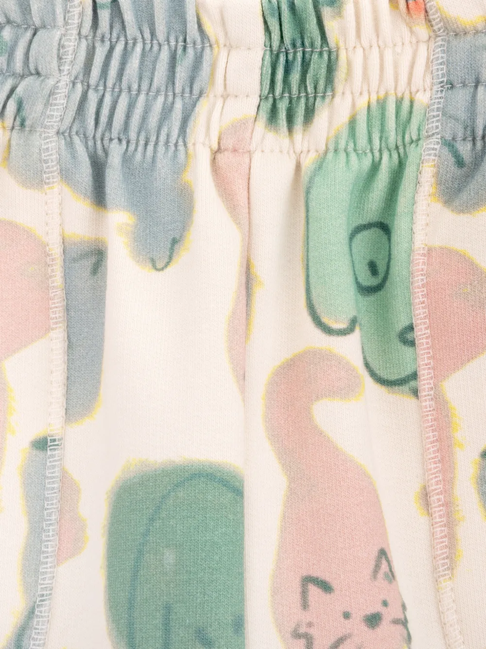 Knot Shorts set met print Beige