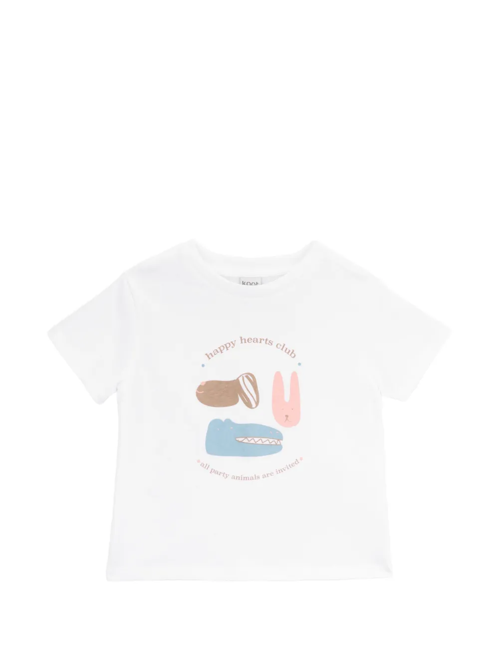 Knot T-shirt Party Animals con stampa grafica - Bianco