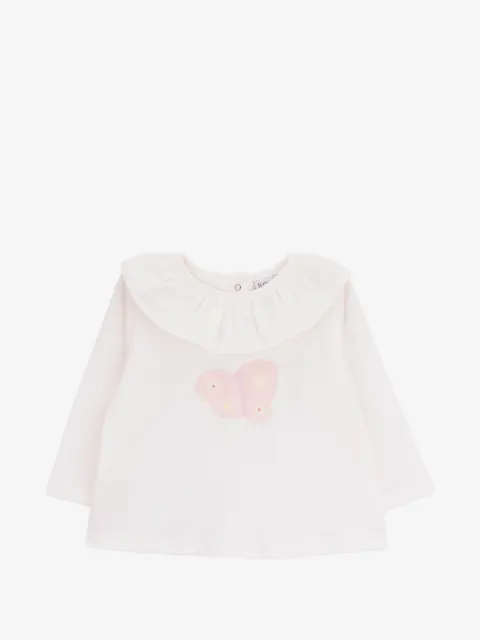Knot Flairy ruffled butterfly T-shirt