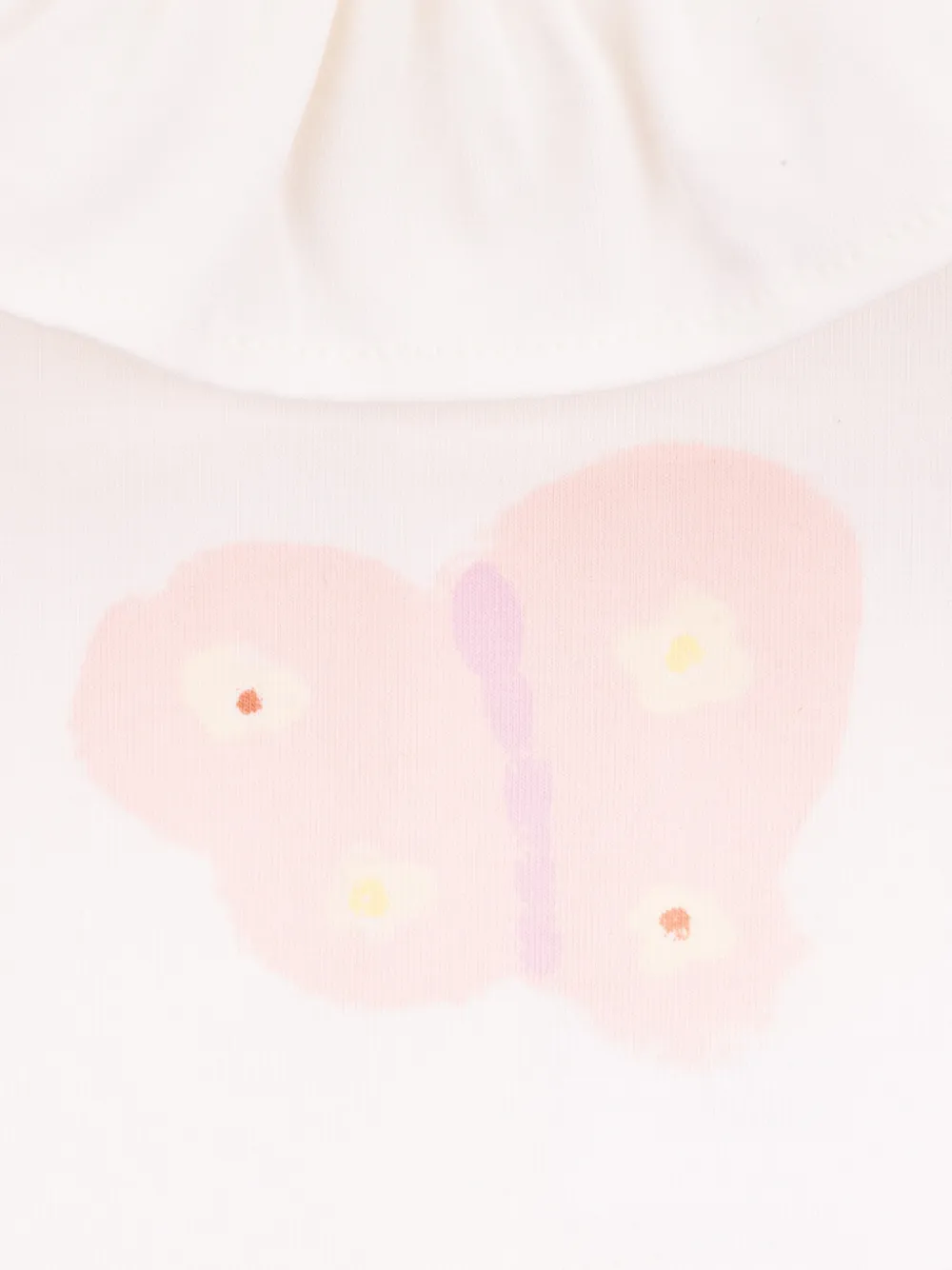 Knot Flairy T-shirt met ruches Wit