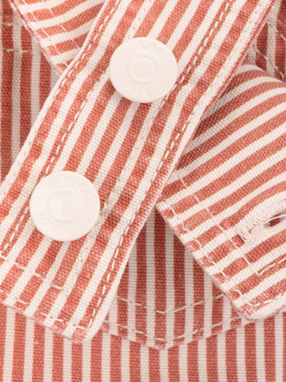  Knot Leticia Striped-pattern Dress - Orange 