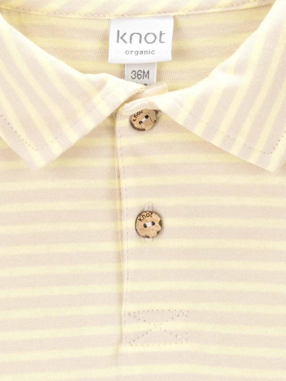  Knot Lenon Striped Polo Shirt - Yellow 
