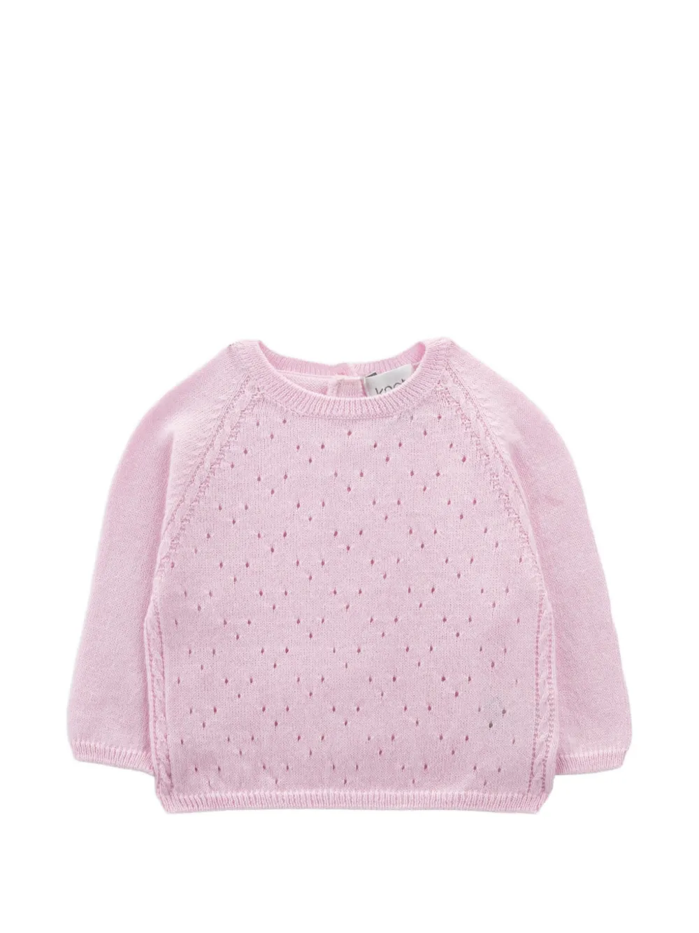 Knot Uzi perforated knit sweater - Rosa