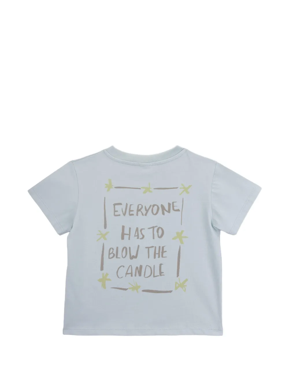 Knot T-shirt met print Blauw