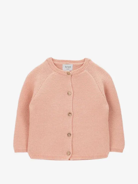Knot Petal crew-neck cardigan