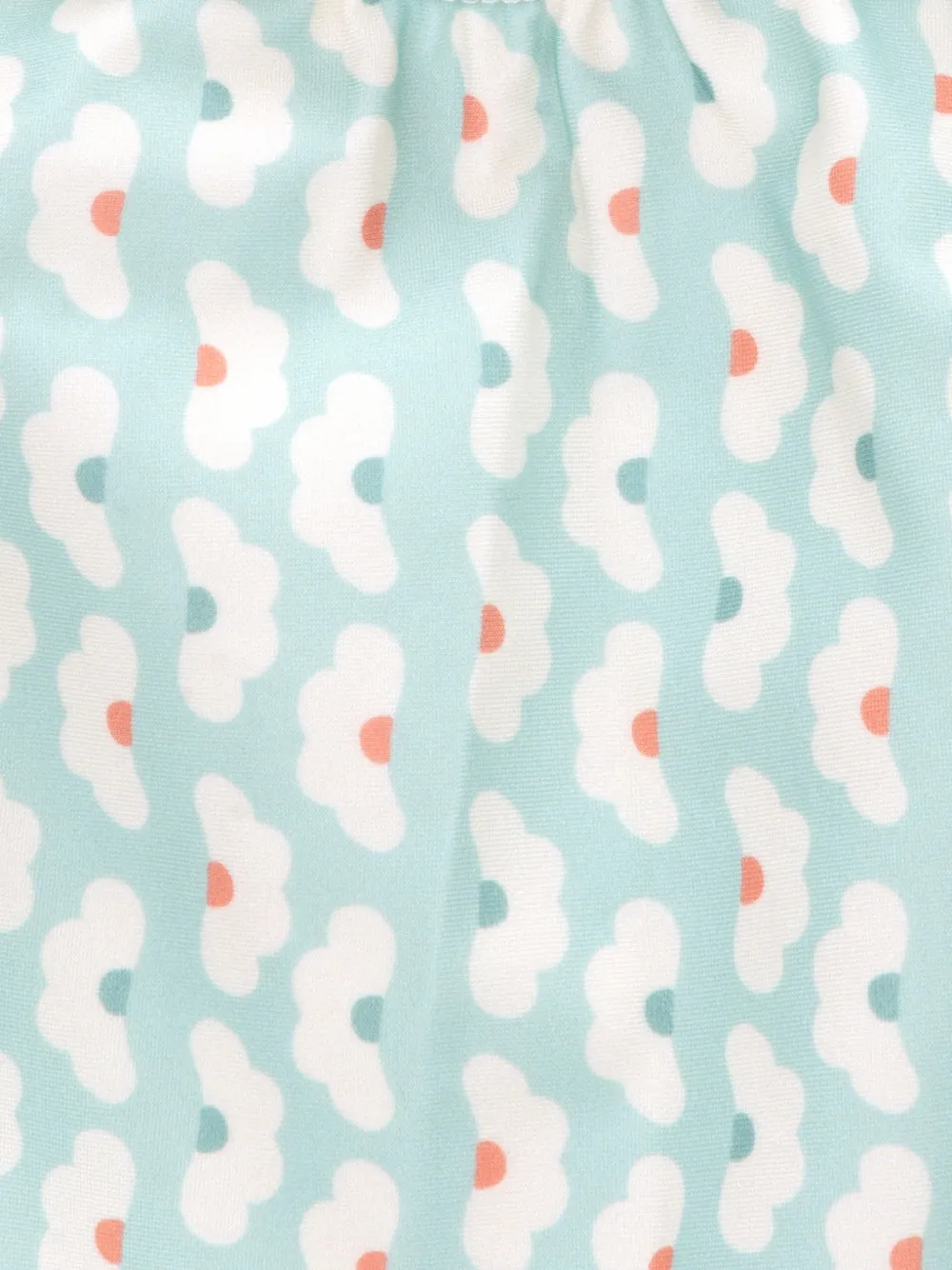 Knot Coralline badpak met bloemenprint en ruches Blauw