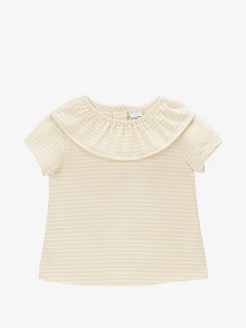 Knot Louise striped ruffled T-shirt