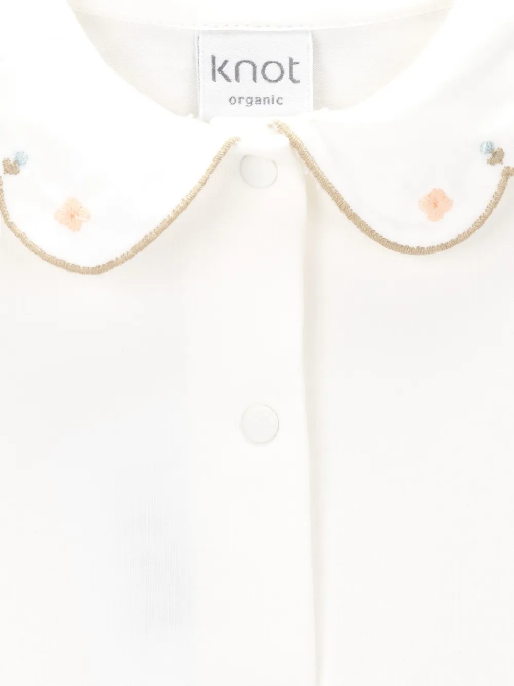 Knot Bianca romper met gewelfde kraag Wit