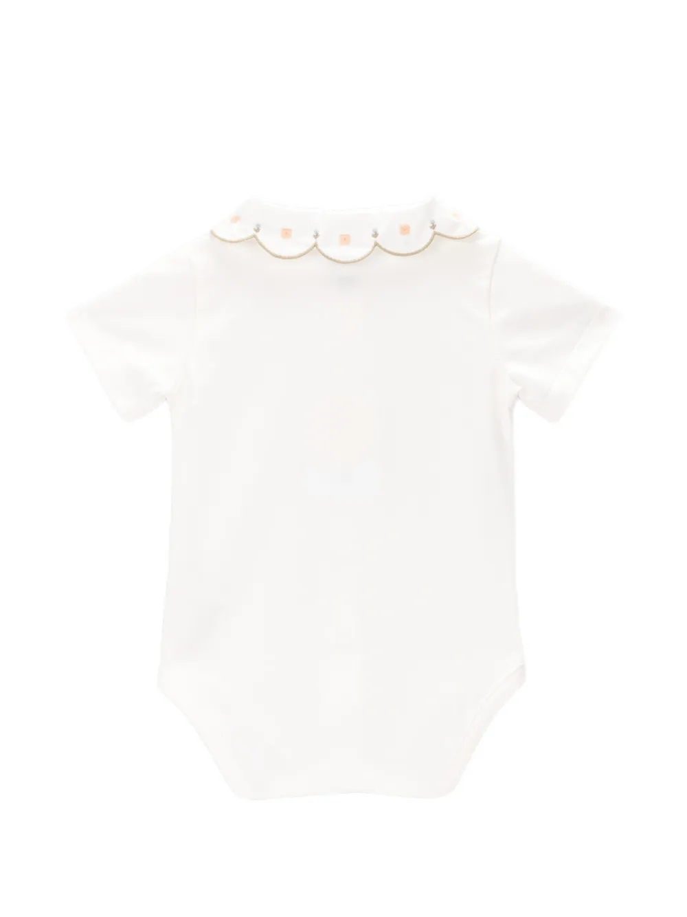 Knot Bianca romper met gewelfde kraag Wit