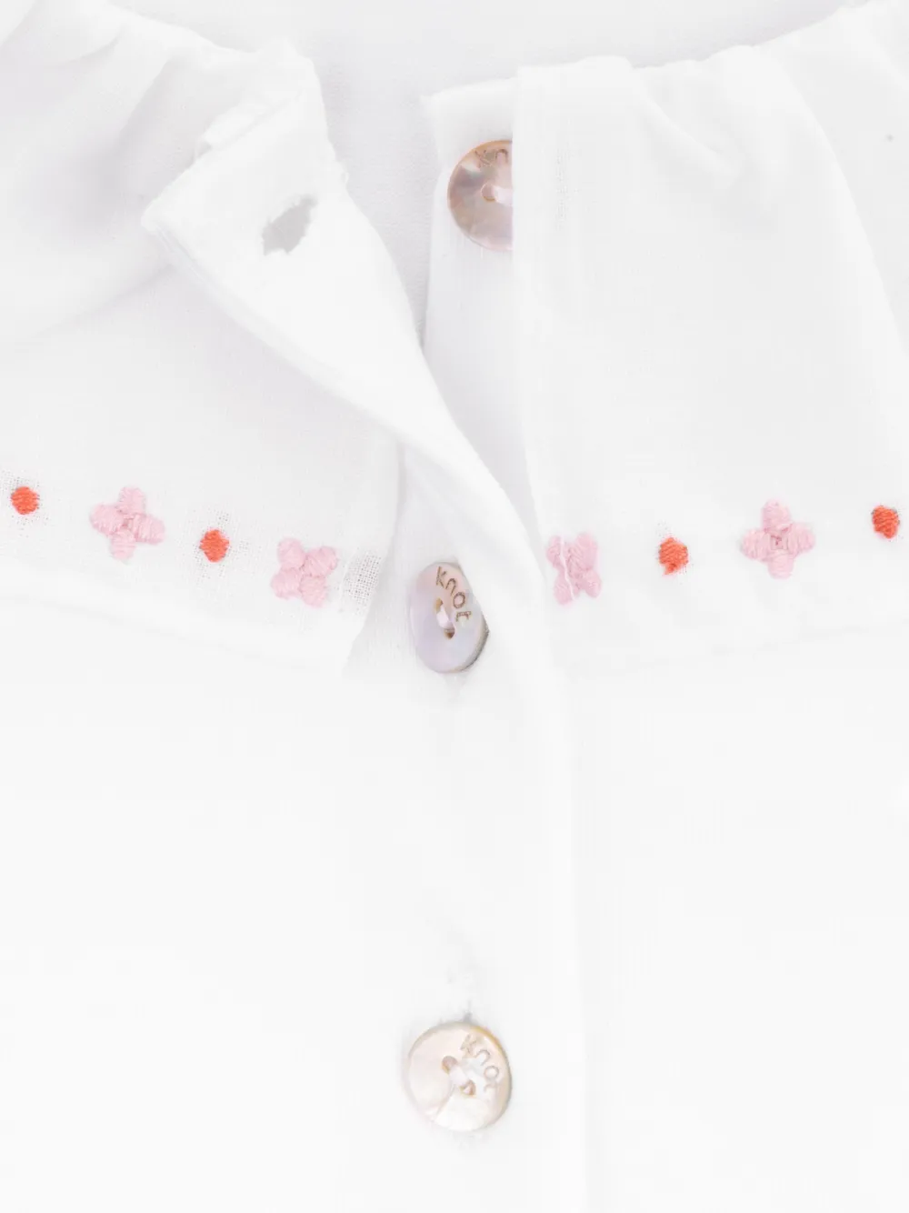 Knot Constance poloshirt met borduurwerk Wit