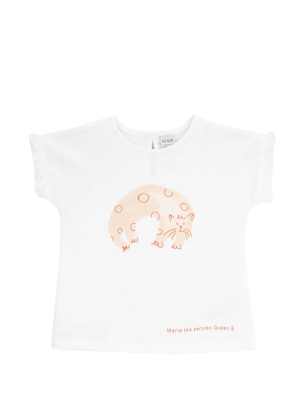 Knot T-shirt Persian con stampa - Bianco