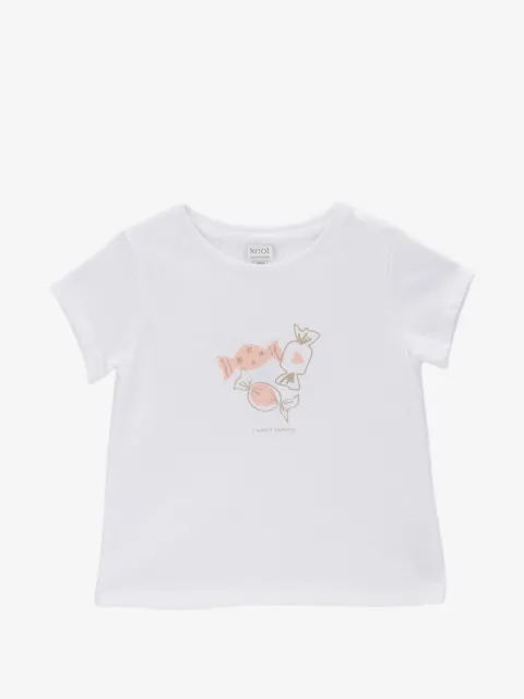 Knot candy-print T-shirt
