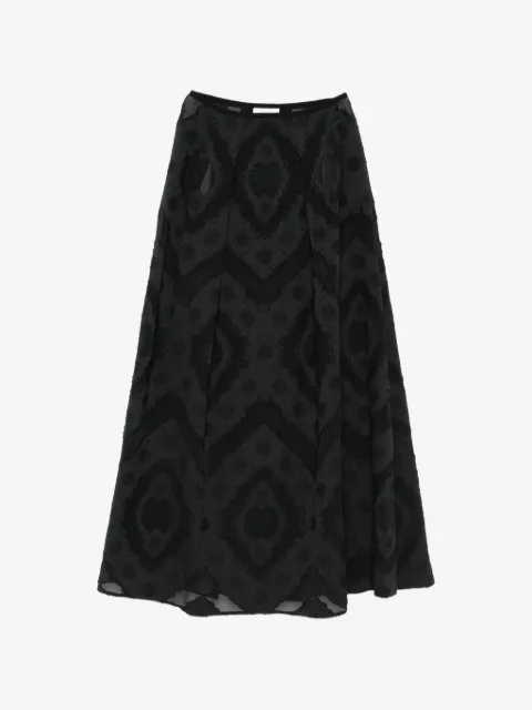 Agnona jacquard long A-line skirt