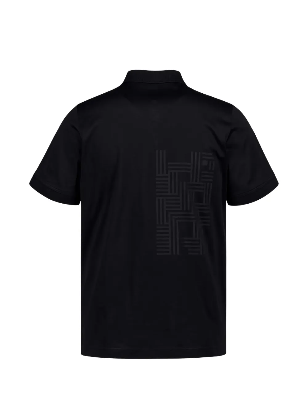 Karl Lagerfeld palm tree-embroidered polo shirt Zwart