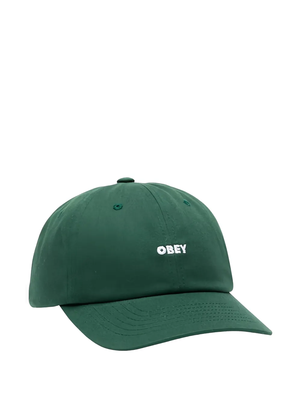 Obey Logo-detail Baseball Cap In Green