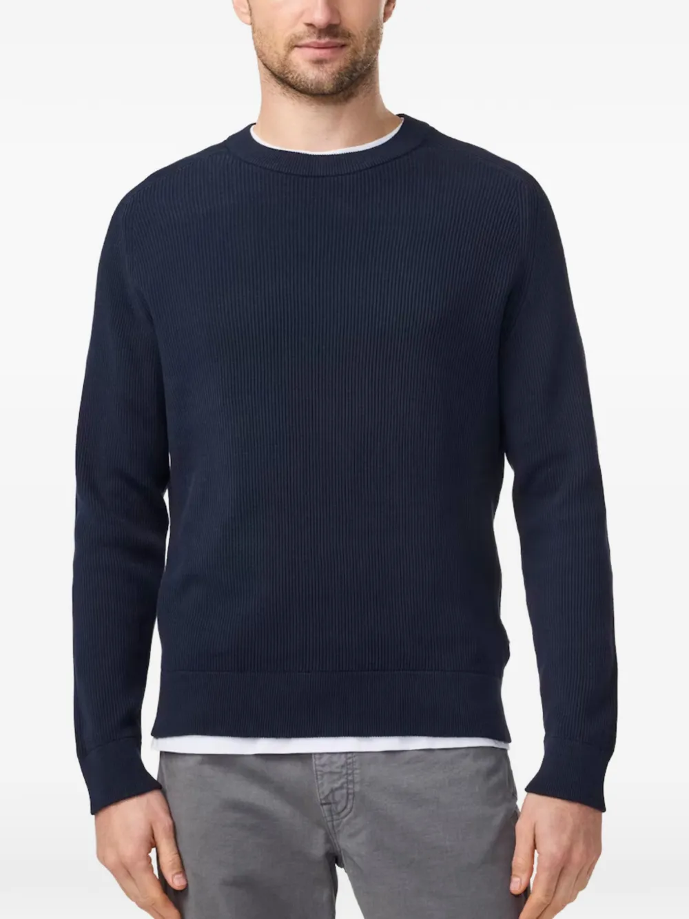 NN07 Trui met ronde hals Blauw