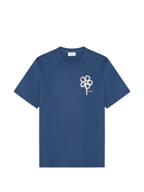 NN07 футболка с цветочной вышивкой