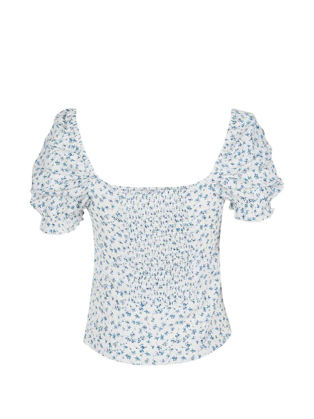 Letizia Floral Puff-Sleeve Blouse