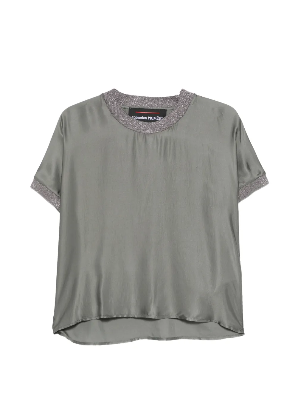 COLLECTION PRIVEE? embellished crew-neck blouse - Grey