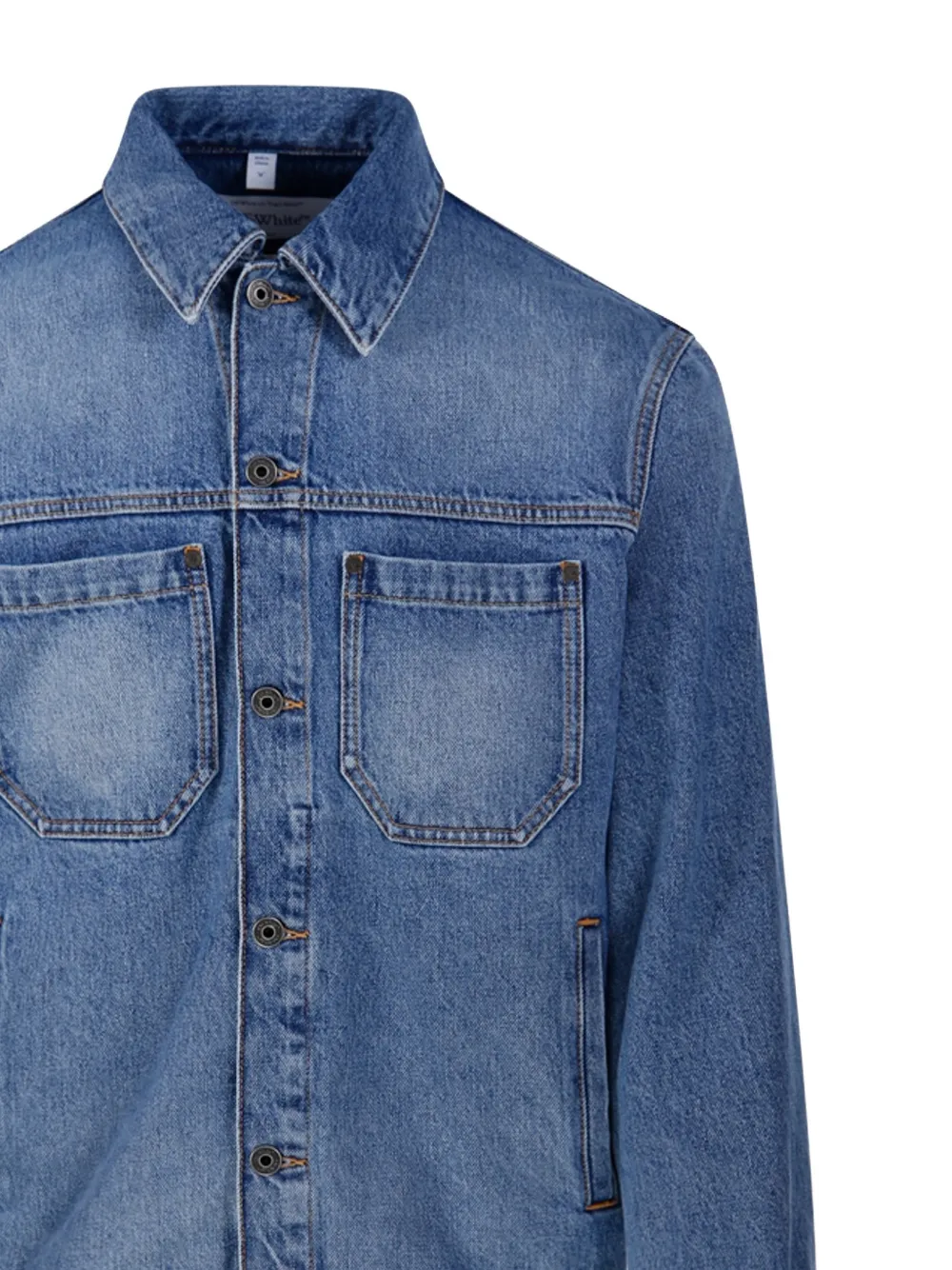 Off-White Denim jack met zak Blauw