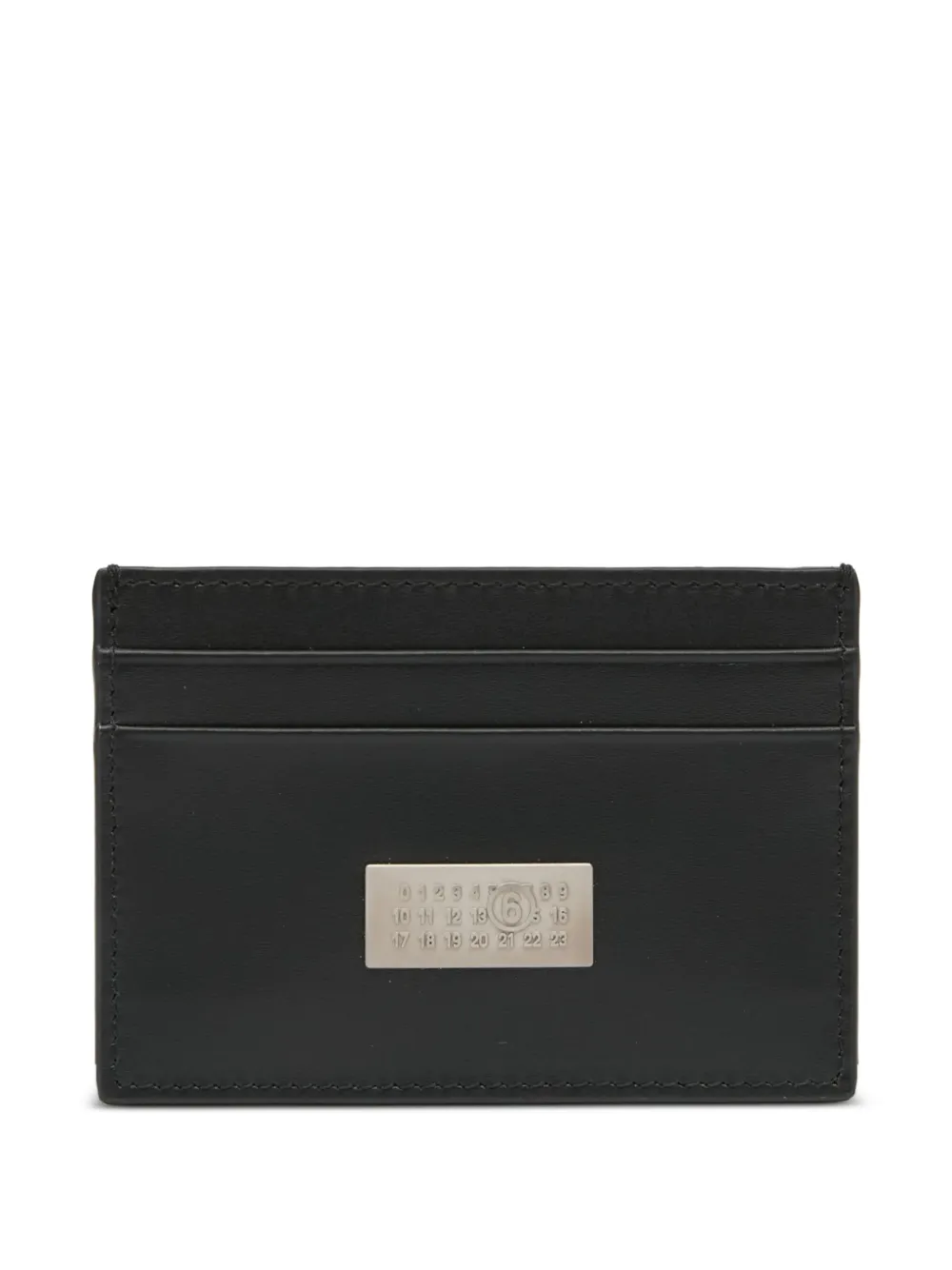 MM6 Maison Margiela logo plaque cardholder - Nero