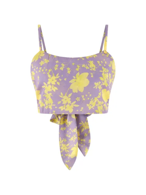 Catalina D'anglade floral-print crop top