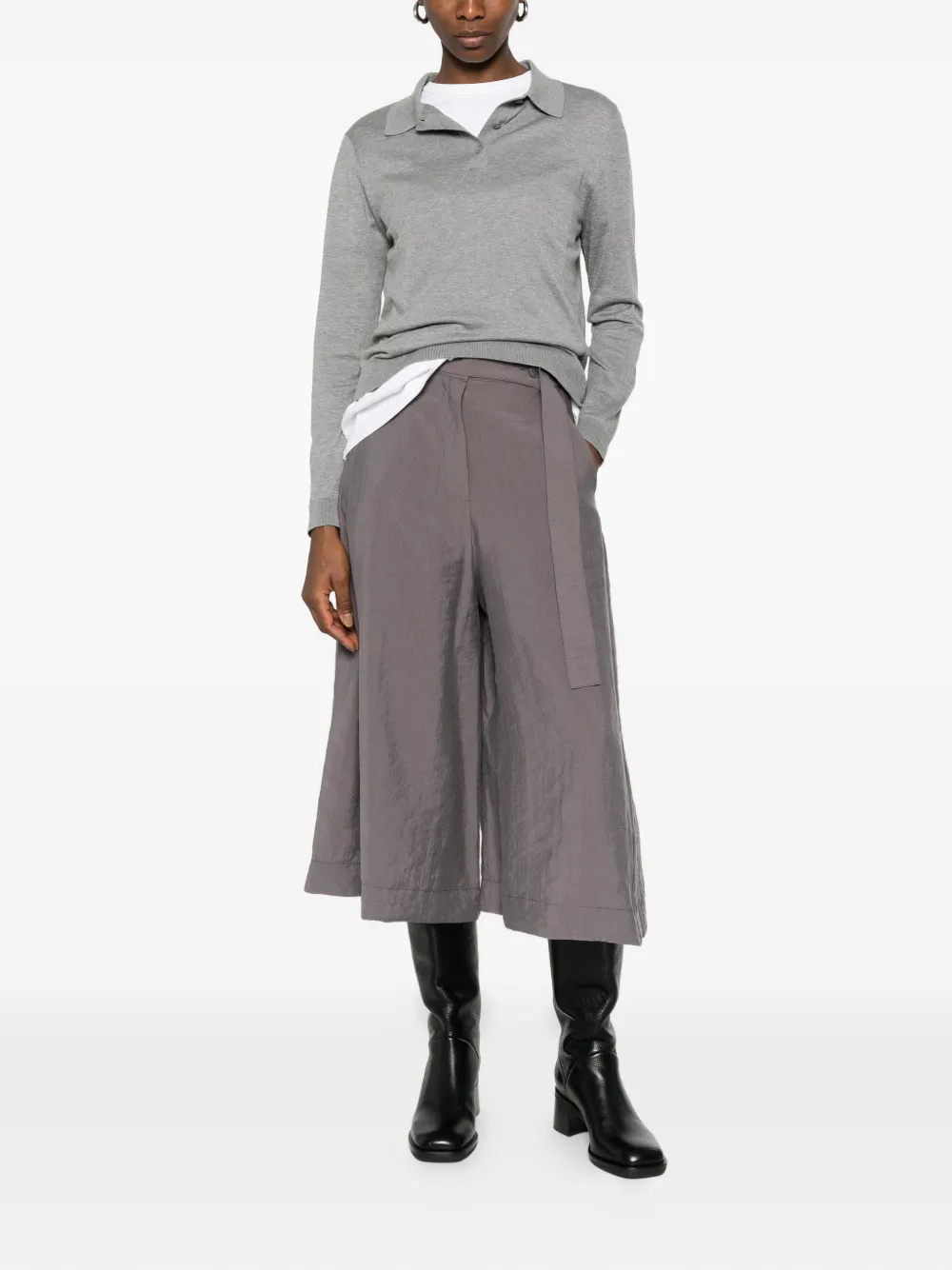  Virginia Bizzi Lizza Cropped Trousers - Grey 