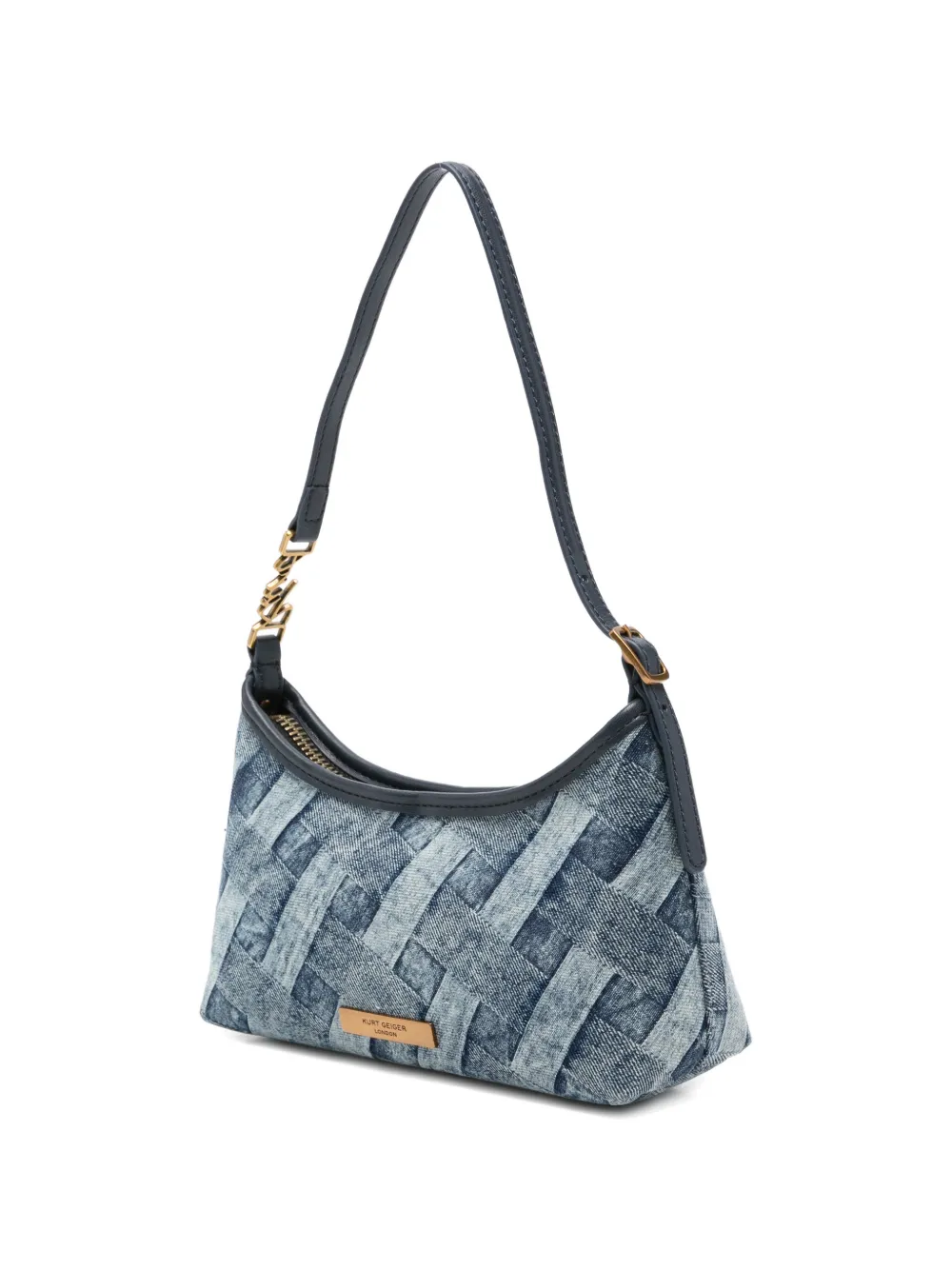 Kurt Geiger London Kurt Sling denim schoudertas Blauw