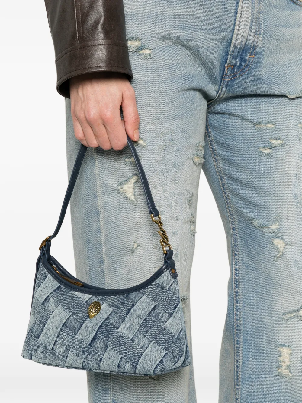 Kurt Geiger London Kurt Sling denim schoudertas Blauw