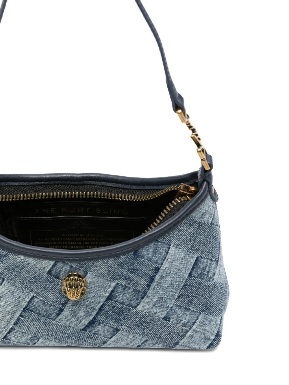 Kurt Geiger London Kurt Sling denim schoudertas Blauw