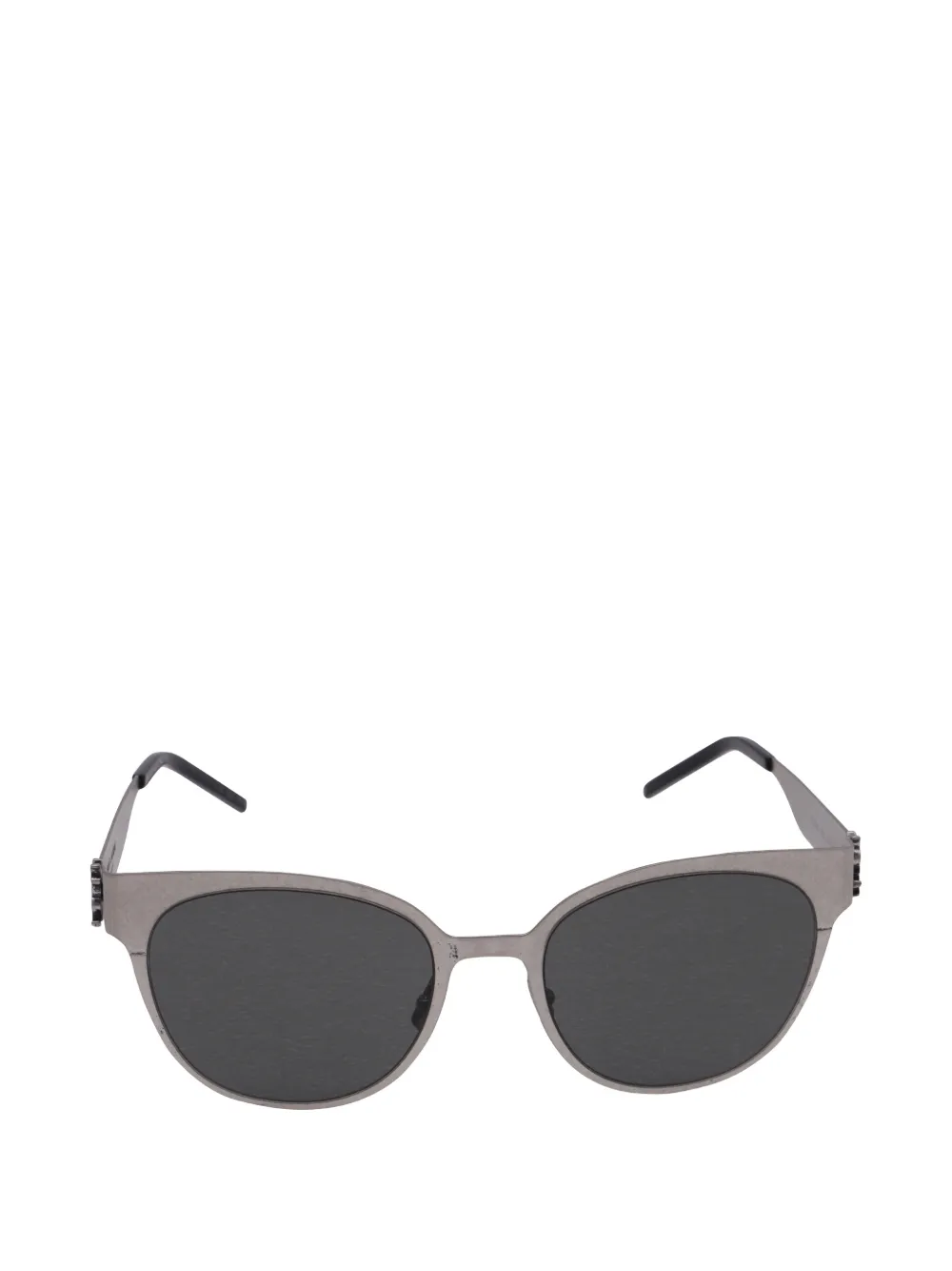 Pre-owned Saint Laurent Round-frame Sunglasses In Gray