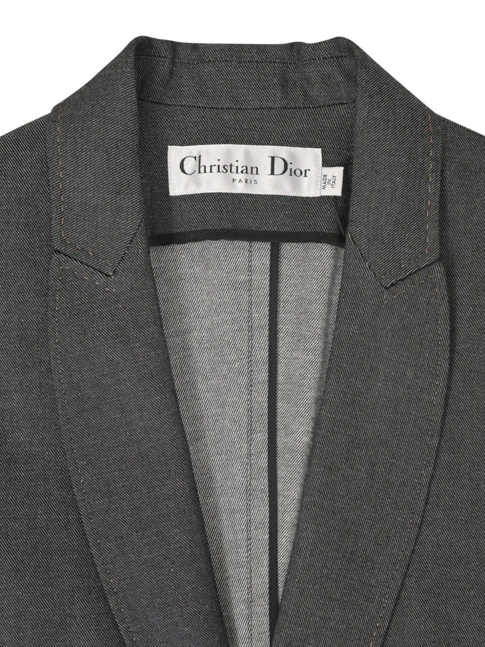 DIOR Pre-owned Single-breasted Blazer In Gray
