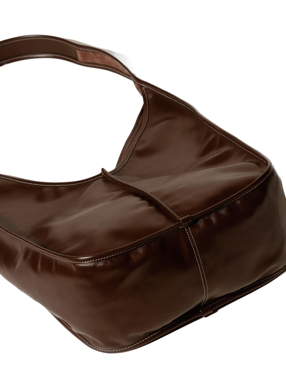  Hereu Calella Contrast-stitch Shoulder Bag - Brown 