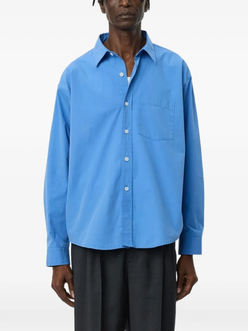 mfpen patch-pocket shirt | azul