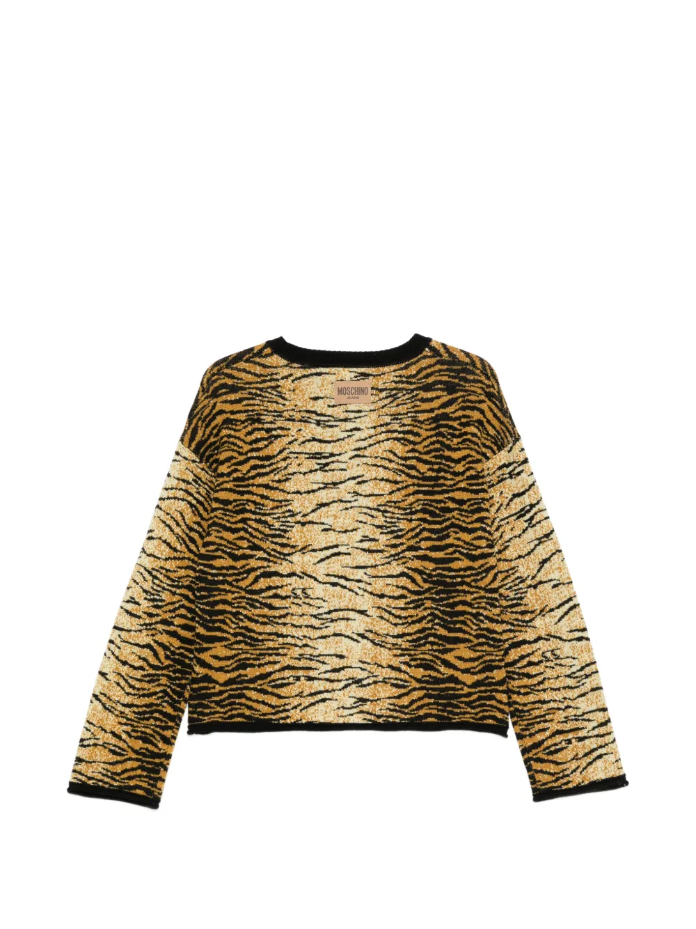 Moschino Jeans Tiger-print Sweater - Yellow 