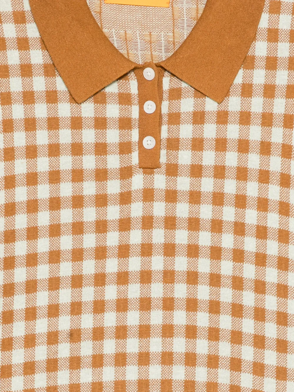 Guest In Residence Gingham Knitted Top - Brown 
