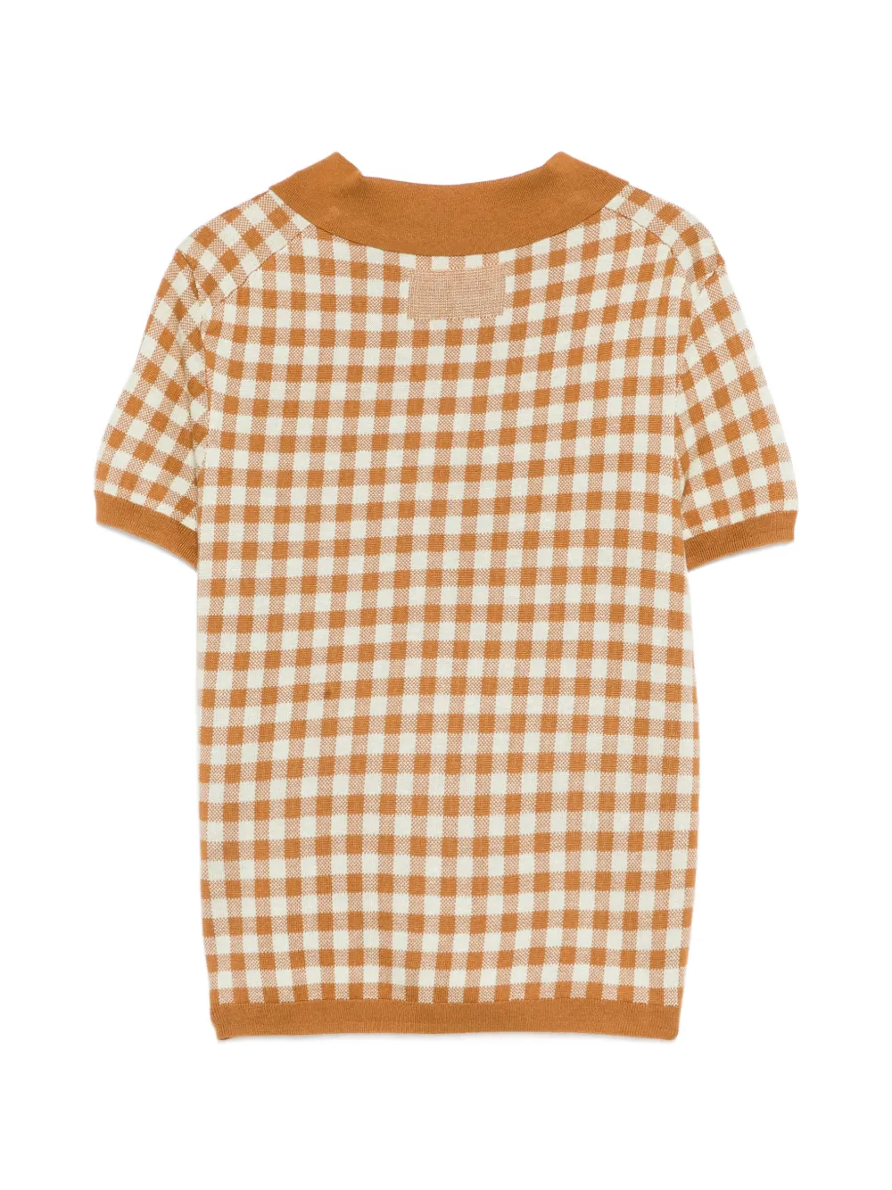  Guest In Residence Gingham Knitted Top - Brown 