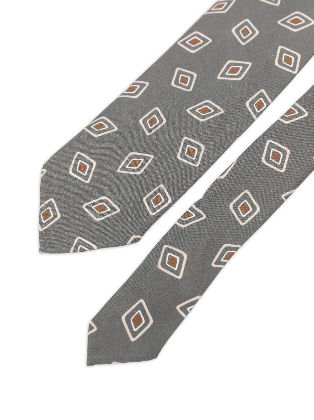 Lardini Stropdas met geometrisch patroon Grijs