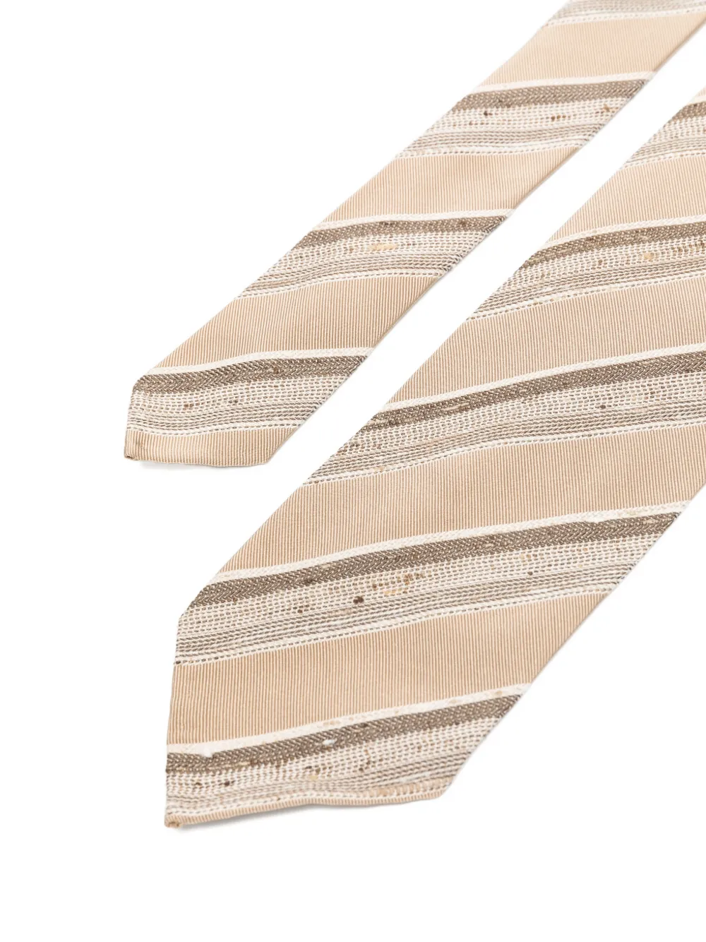 Lardini Gestreepte stropdas Beige