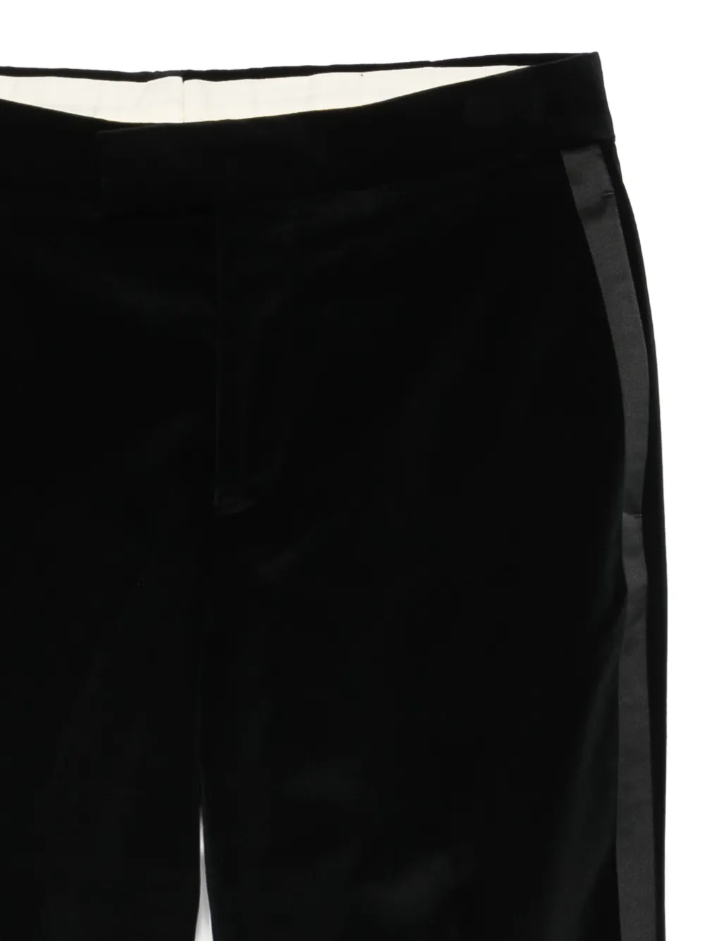 Paul Smith Gestreepte fluwelen broek Zwart