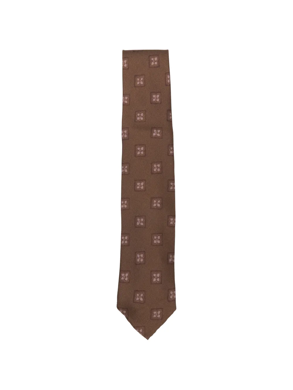 Lardini flower-pattern tie | Brown | Image 1