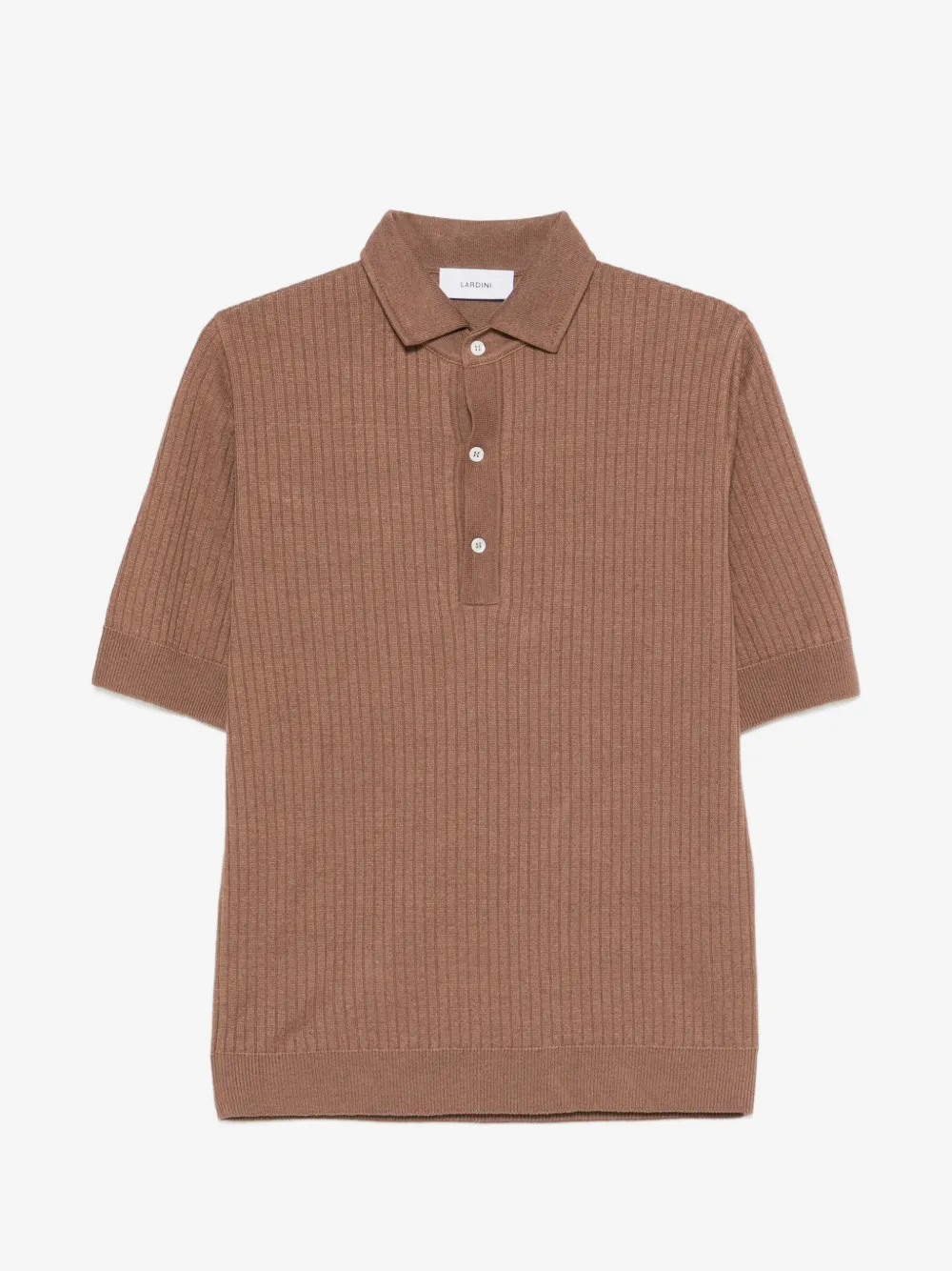 Lardini ribbed polo shirt | Brown | Image 1