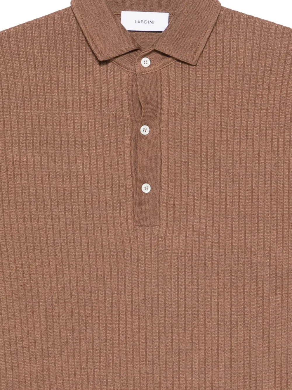 Lardini Geribbeld poloshirt Bruin