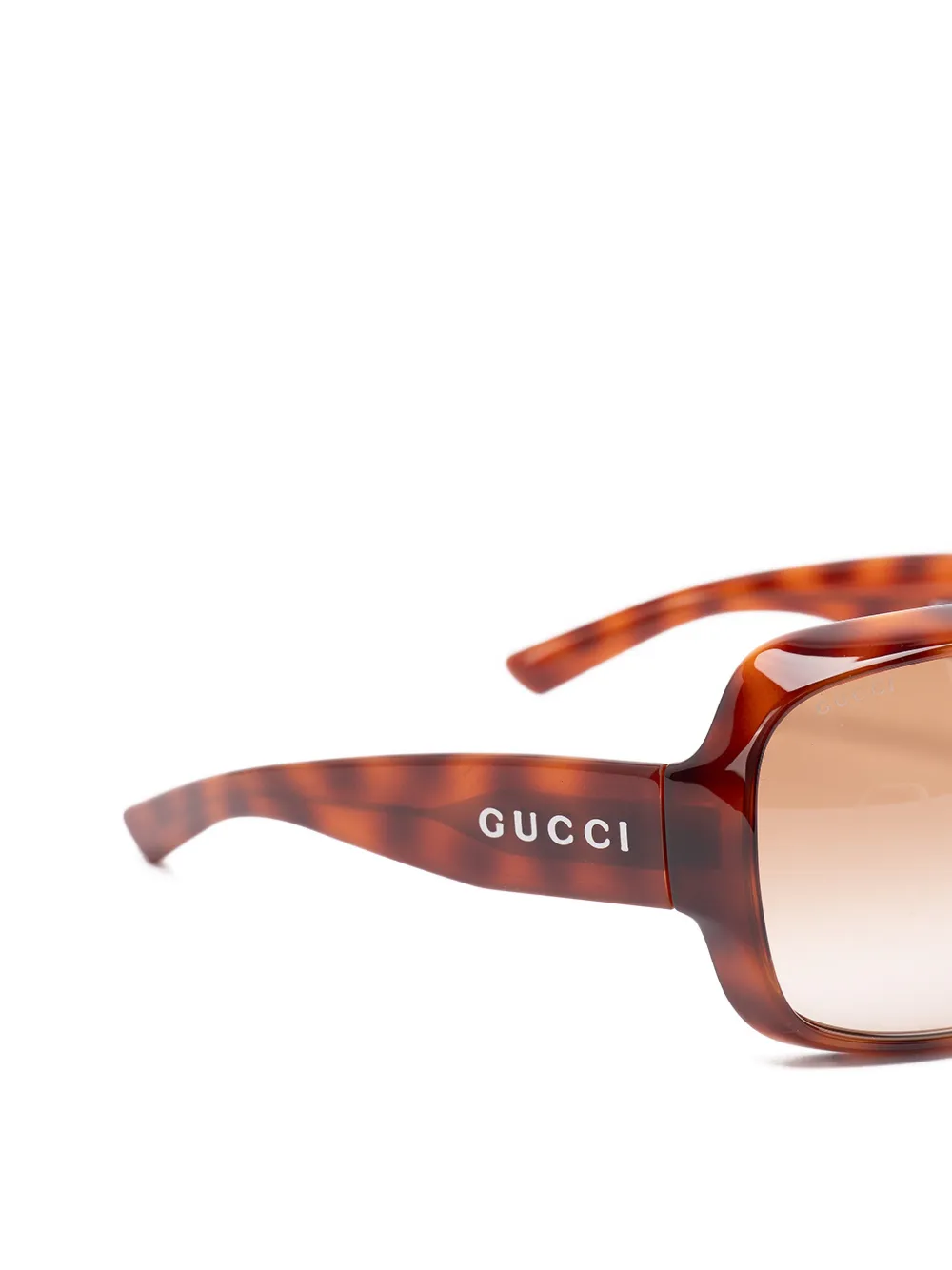 Gucci Eyewear Zonnebril met vierkant montuur Bruin
