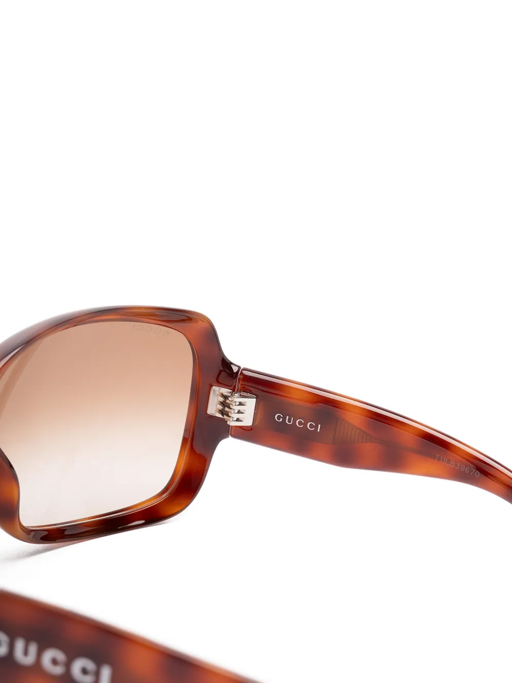 Gucci Eyewear Zonnebril met vierkant montuur Bruin
